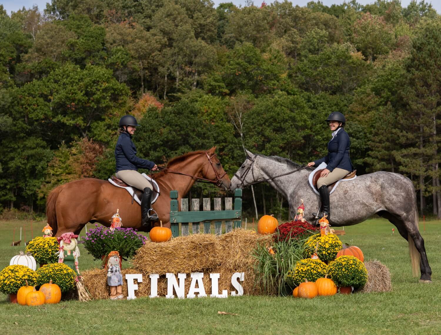 Otter Creek Farm Horse Show finalist duo opposite each other